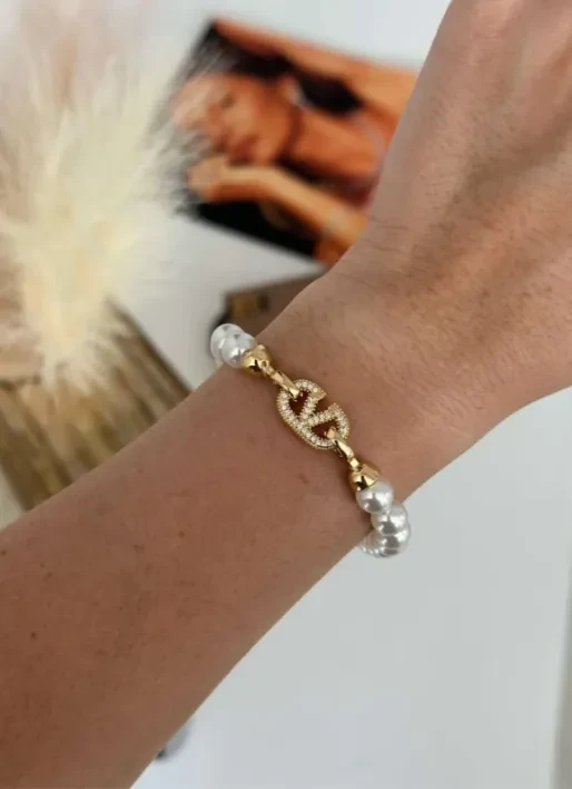 Pulseira VP Pérolas V Cravejada  - 4