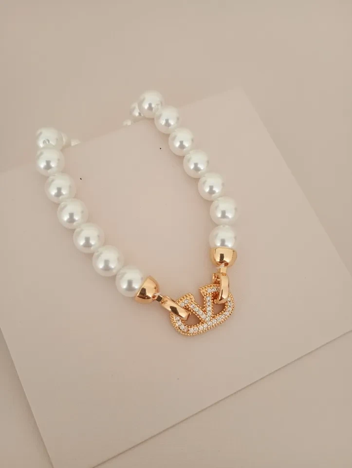 Pulseira VP Pérolas V Cravejada  - 3