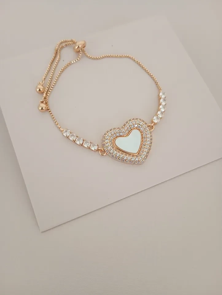 Pulseira VP Coração Cravejada com Zircônia  - 1