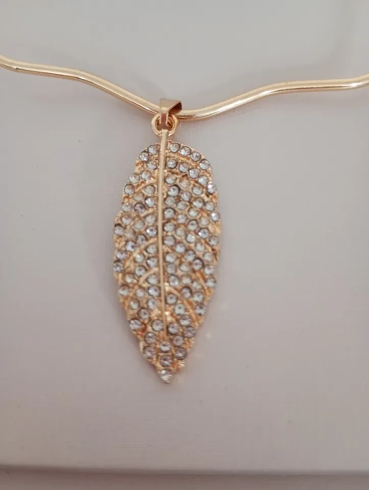 Conjunto VP Aro Folha Cravejada com Strass - 4