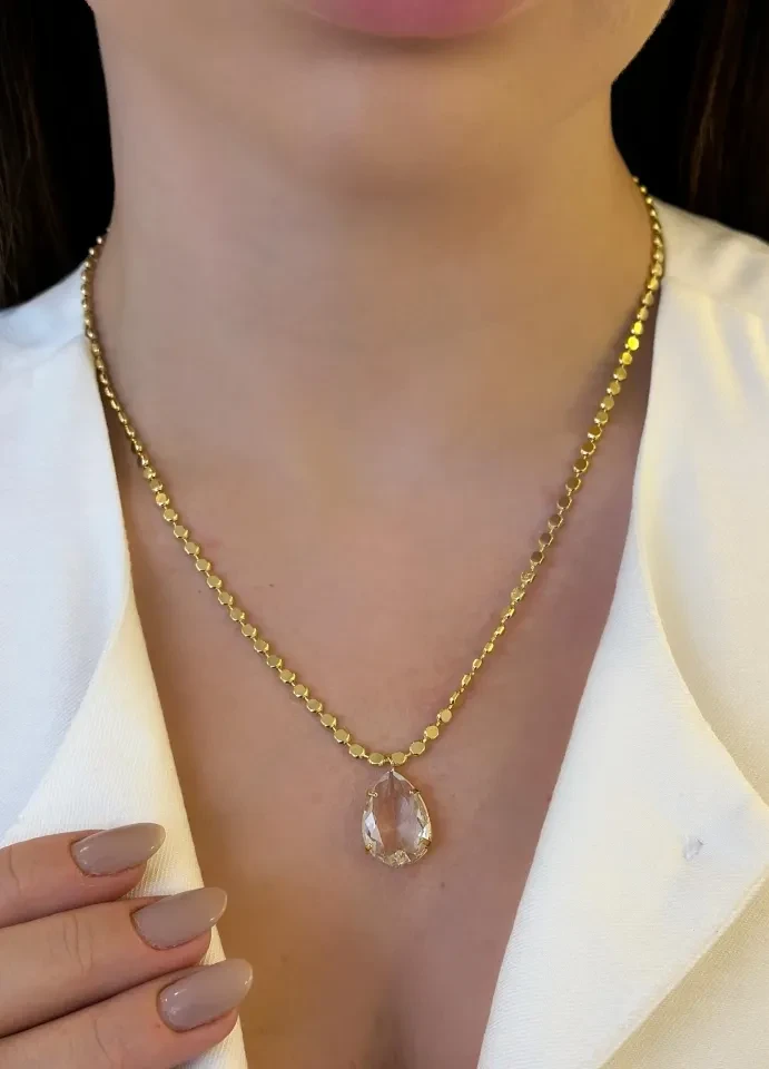 Colar VP Gota Zircônia Cristal - 3
