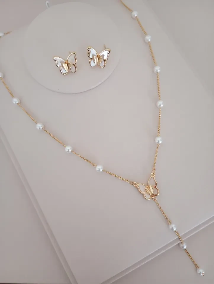 Conjunto VP Borboleta e Pérolas - 2