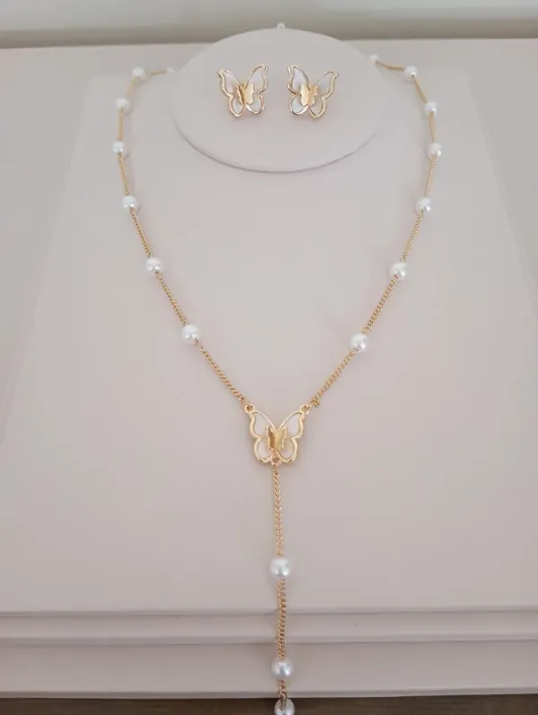 Conjunto VP Borboleta e Pérolas
