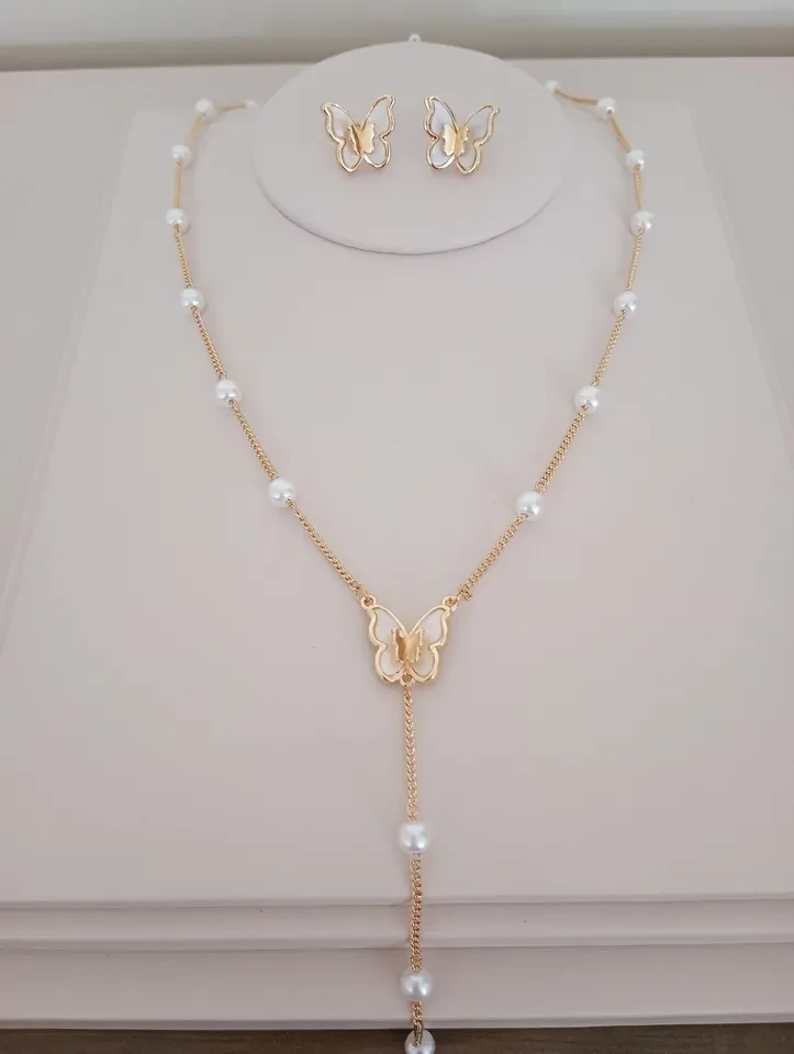 Conjunto VP Borboleta e Pérolas - 1