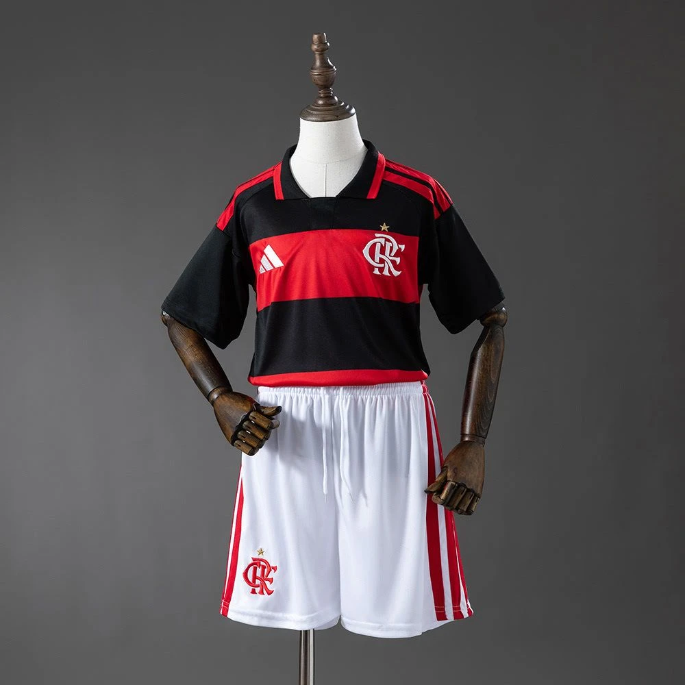 Kit Infantil Flamengo I 26/27 - Adidas - Preto e vermelho - 1