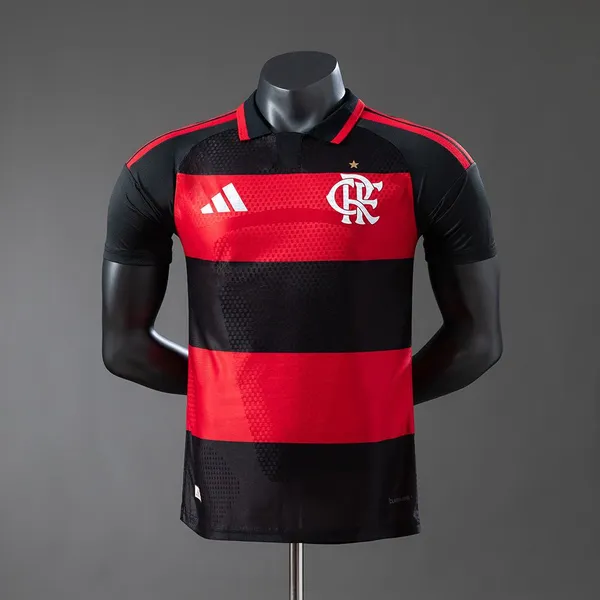 Camisa Flamengo I 26/27 - Jogador Adidas Masculina - Preta e vermelha