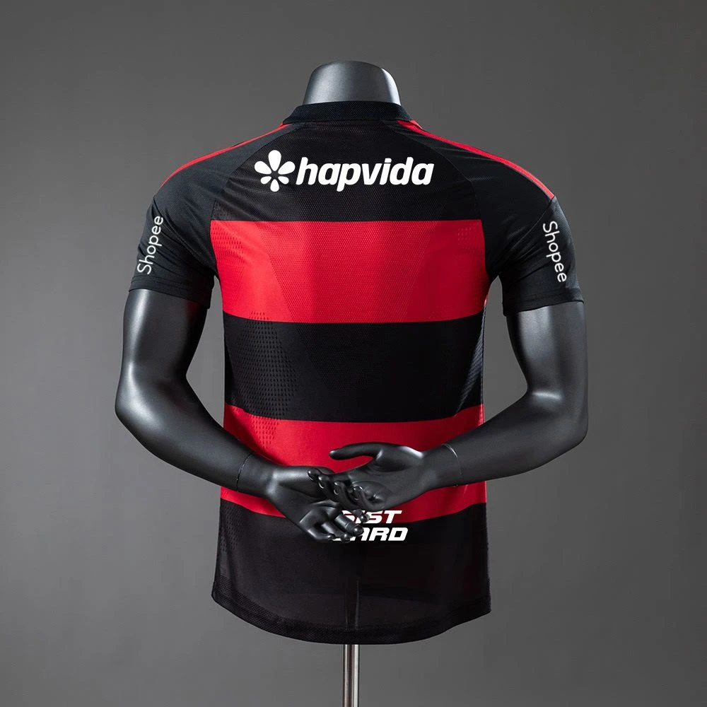 Camisa Flamengo I 26/27 - Jogador Adidas Masculina - Preta e vermelha Com Patrocínio - 2
