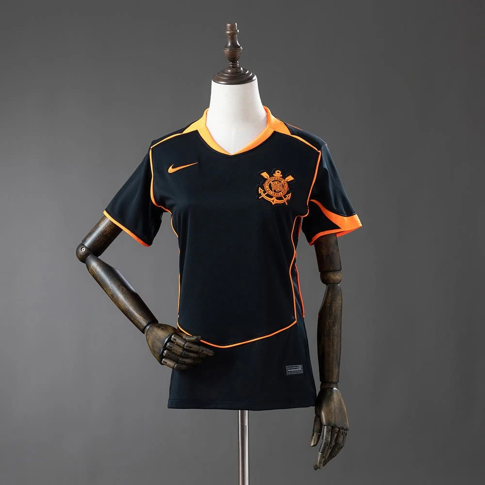 Camisa Corinthians III 25/26 - Torcedor Nike Feminina - Preta e laranja - 1