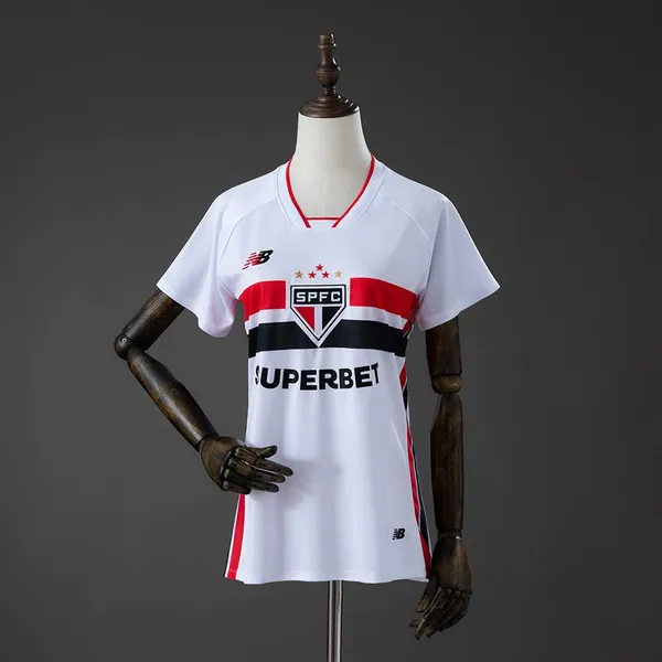 Camisa São Paulo I 26/27 - Torcedor New Balance Feminina - Branca