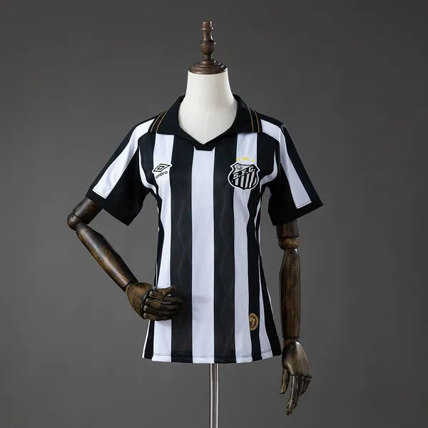 Camisa Santos II 26/27 - Torcedor Umbro Feminina - Branca e Preta