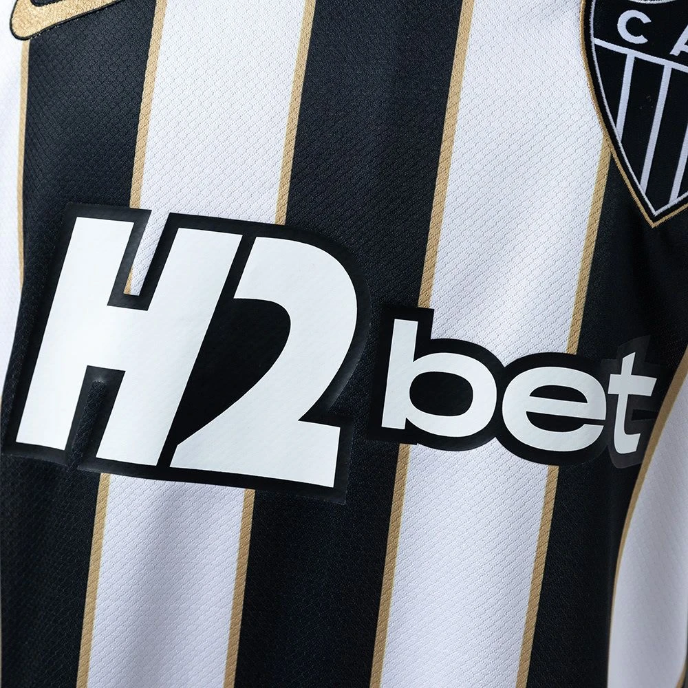 Camisa Atlético Mineiro I 26/27 - Torcedor Nike Masculina - Preta e branca com listras douradas  - 5