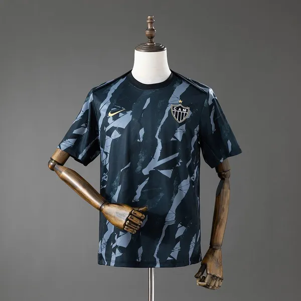 Camisa Atlético Mineiro Pré-jogo 26/27 - Torcedor Nike Masculina - Preta e cinza