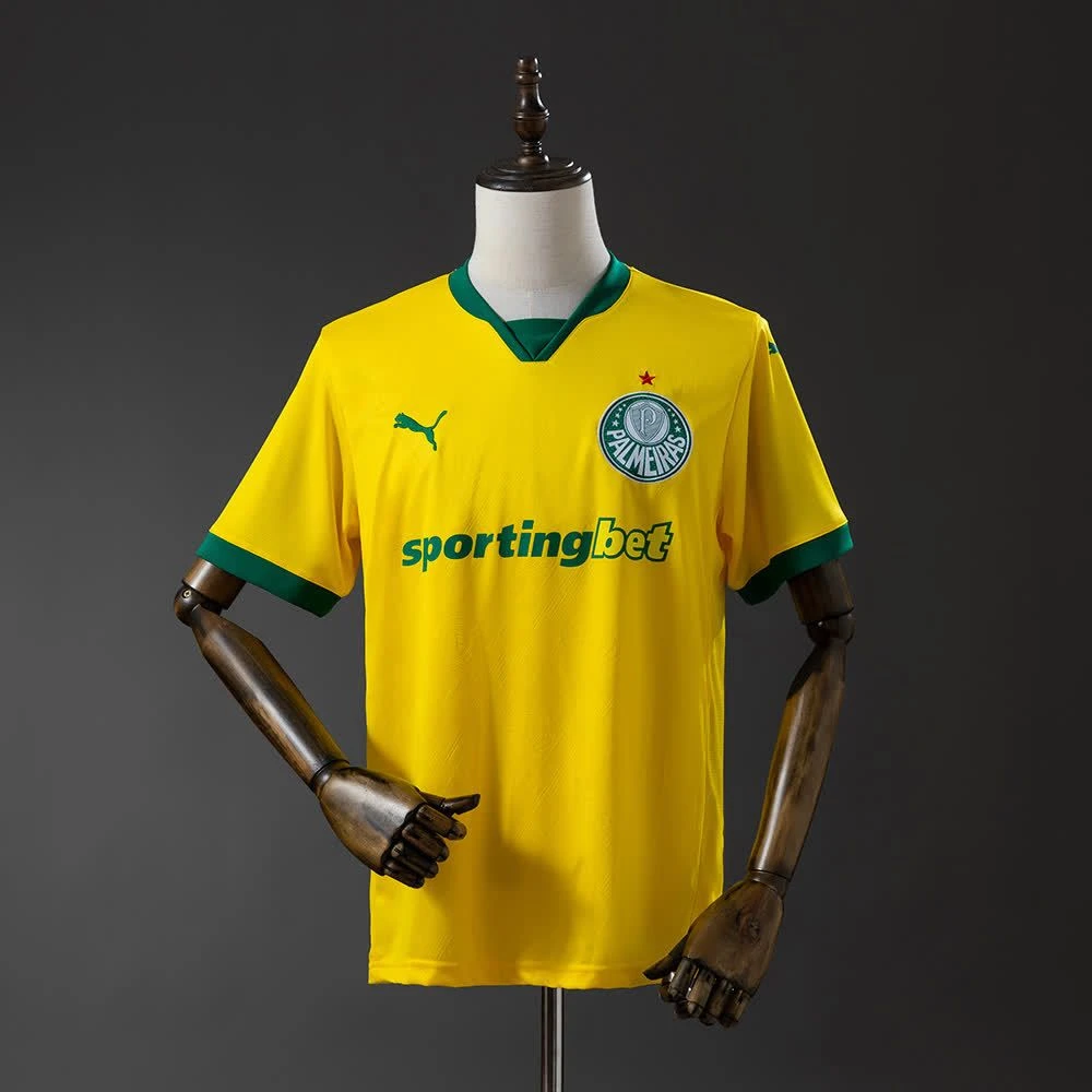 Camisa Palmeiras III 25/26 - Torcedor Puma Masculina - Amarela e verde - 1