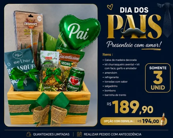 Cesta luxo dia dos pais 