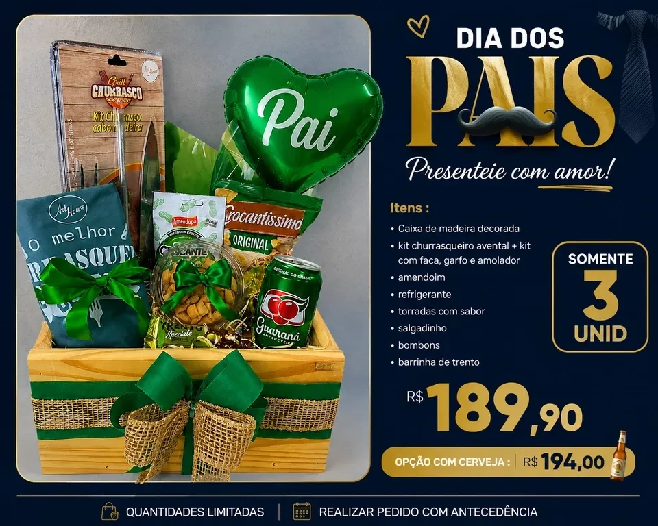 Cesta luxo dia dos pais  - 1