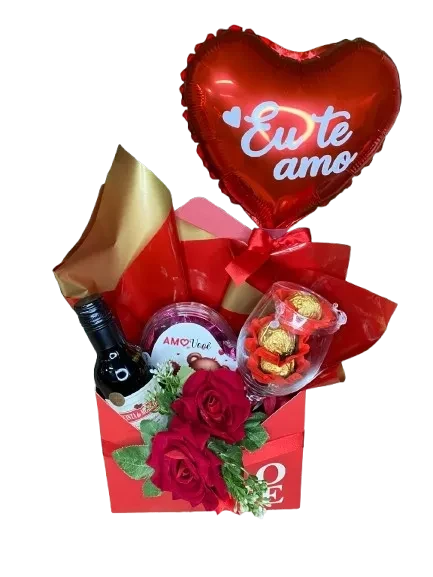 Box carta com vinho  - 1