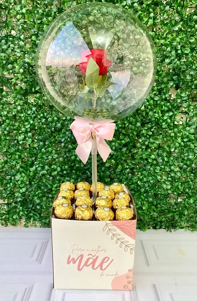 Box Ferrero com rosa  - 1