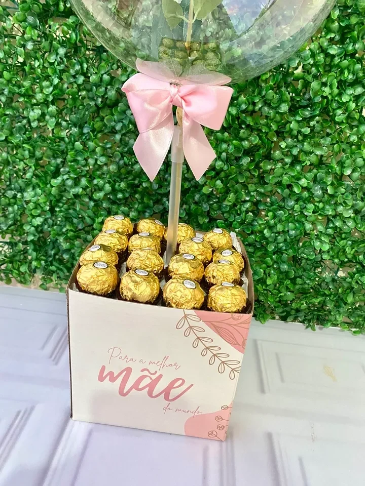 Box Ferrero com rosa  - 2