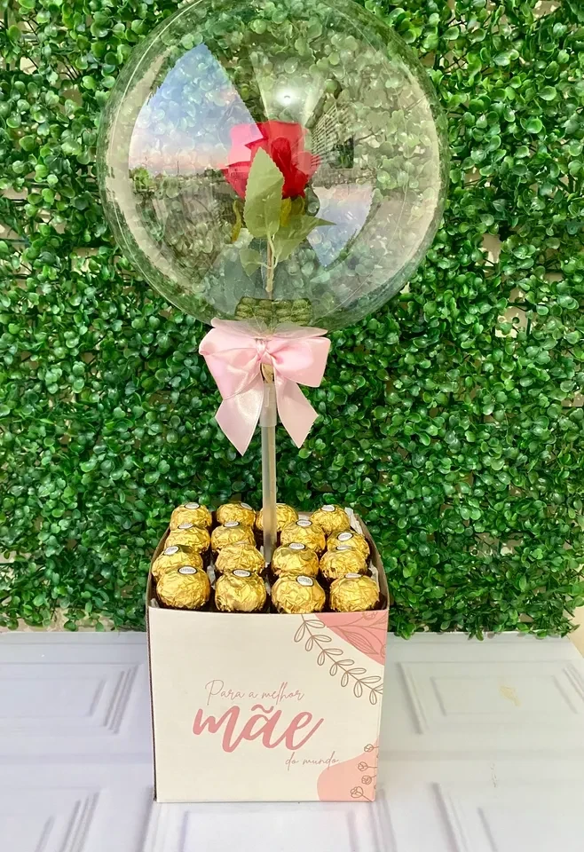 Box Ferrero com rosa  - 3