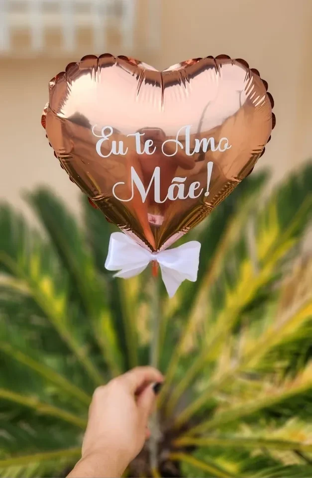 Balao metalizado personalizado na vareta 25 cm M - 2
