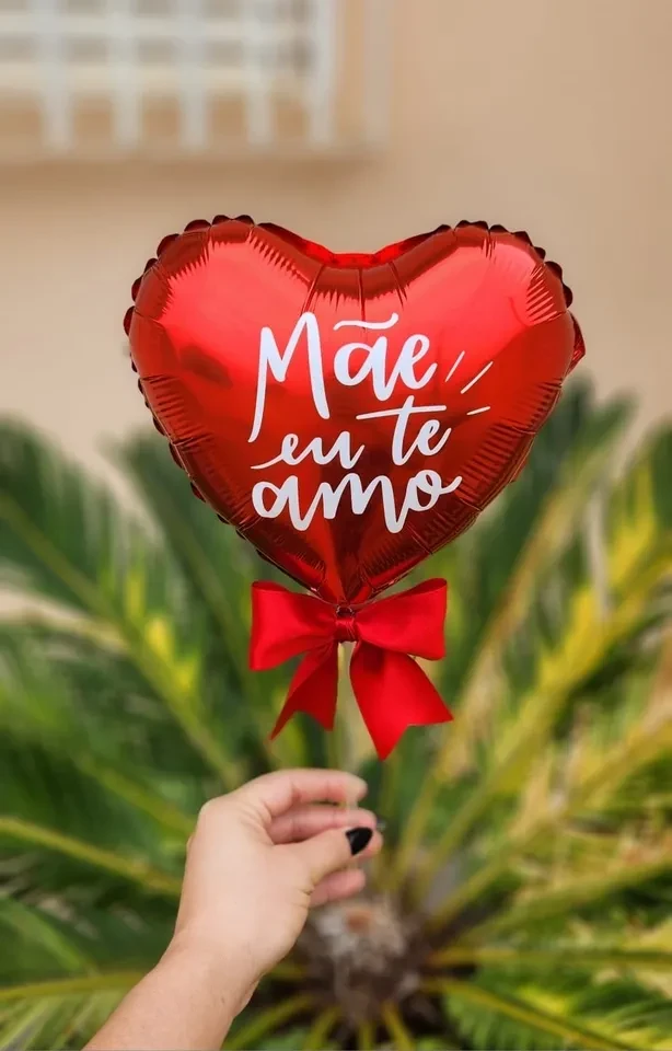 Balao metalizado personalizado na vareta 25 cm M - 3