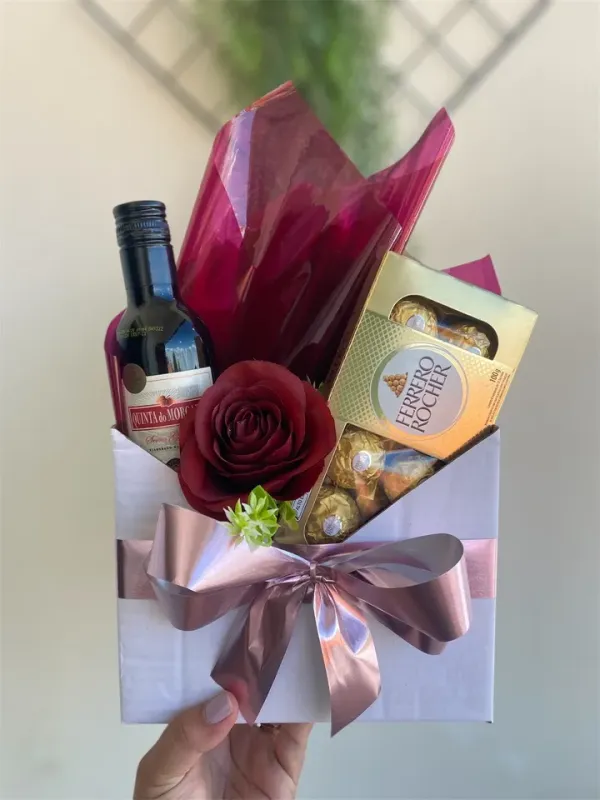 Caixa carta com vinho Mulher 