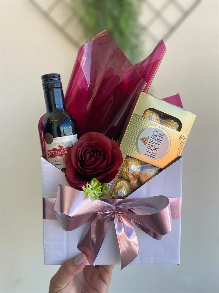 Caixa carta com vinho Mulher  - 1