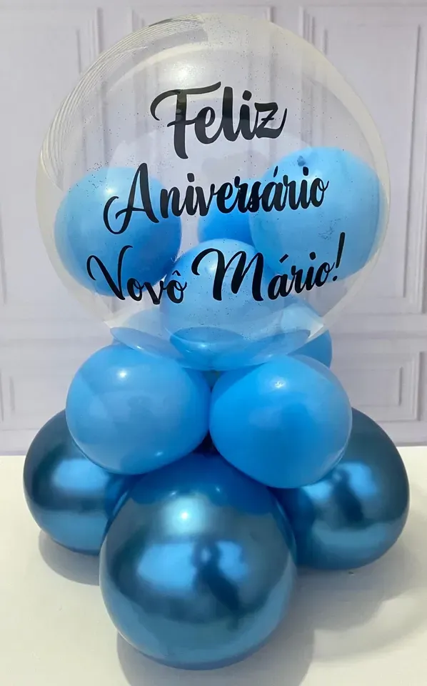 Arranjo de balões grande baloes metalizados