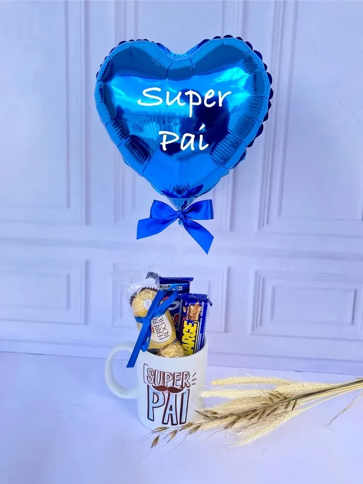 Caneca com balão personalizado Super pai  - 1