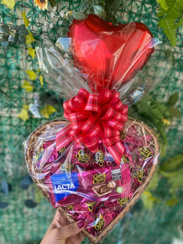 Cesta de coração tam G Sonho de Valsa - 1