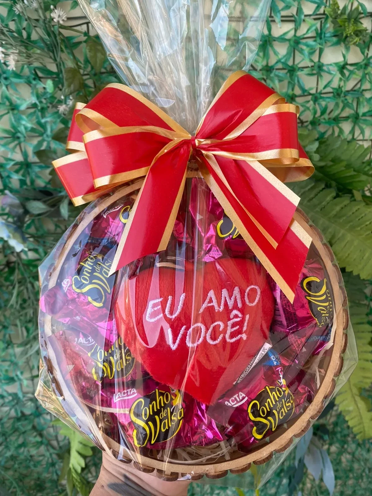 Cesta coração ou redonda  com ursinhoTam P - 2