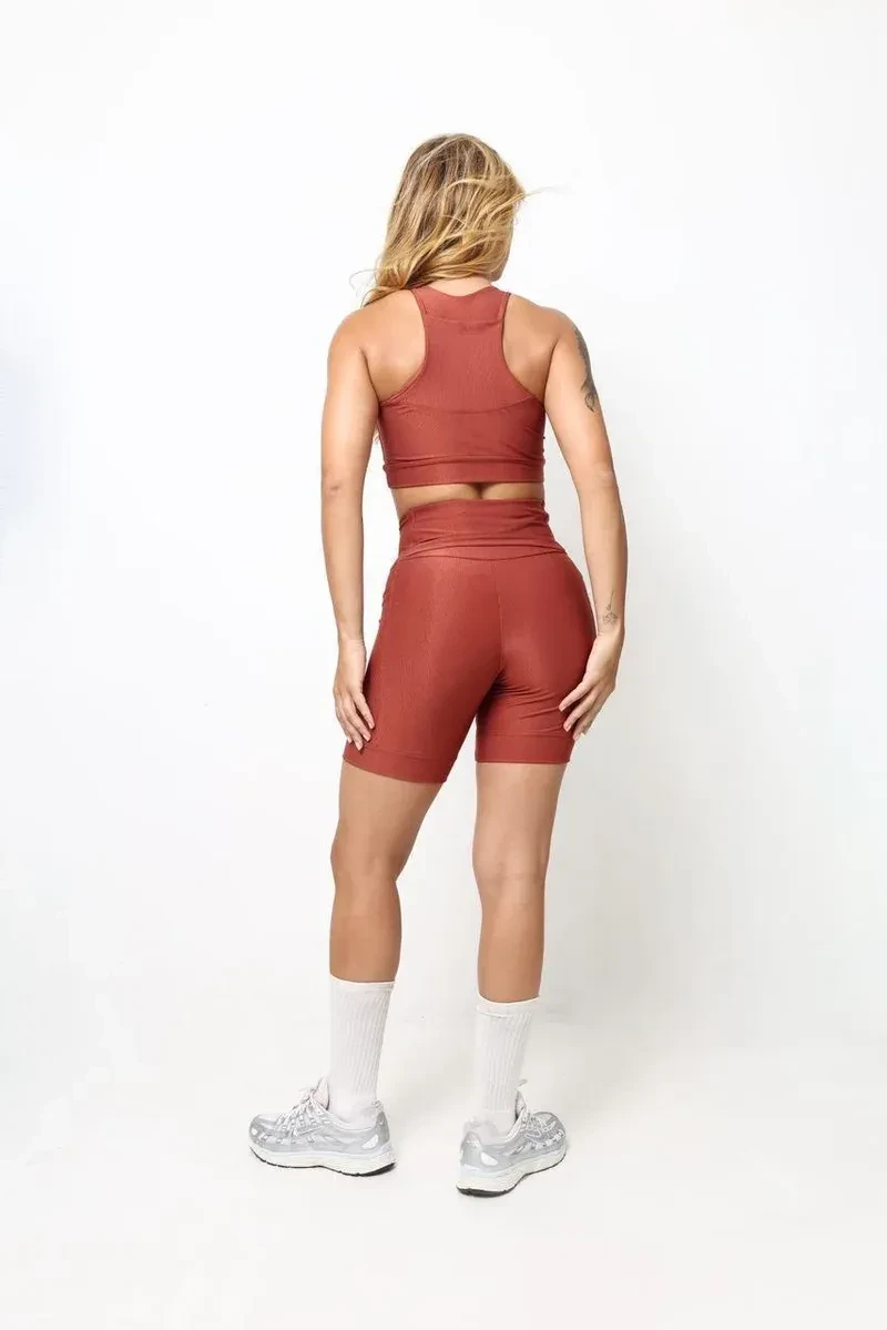 Conjunto canelado short com bolso - 3