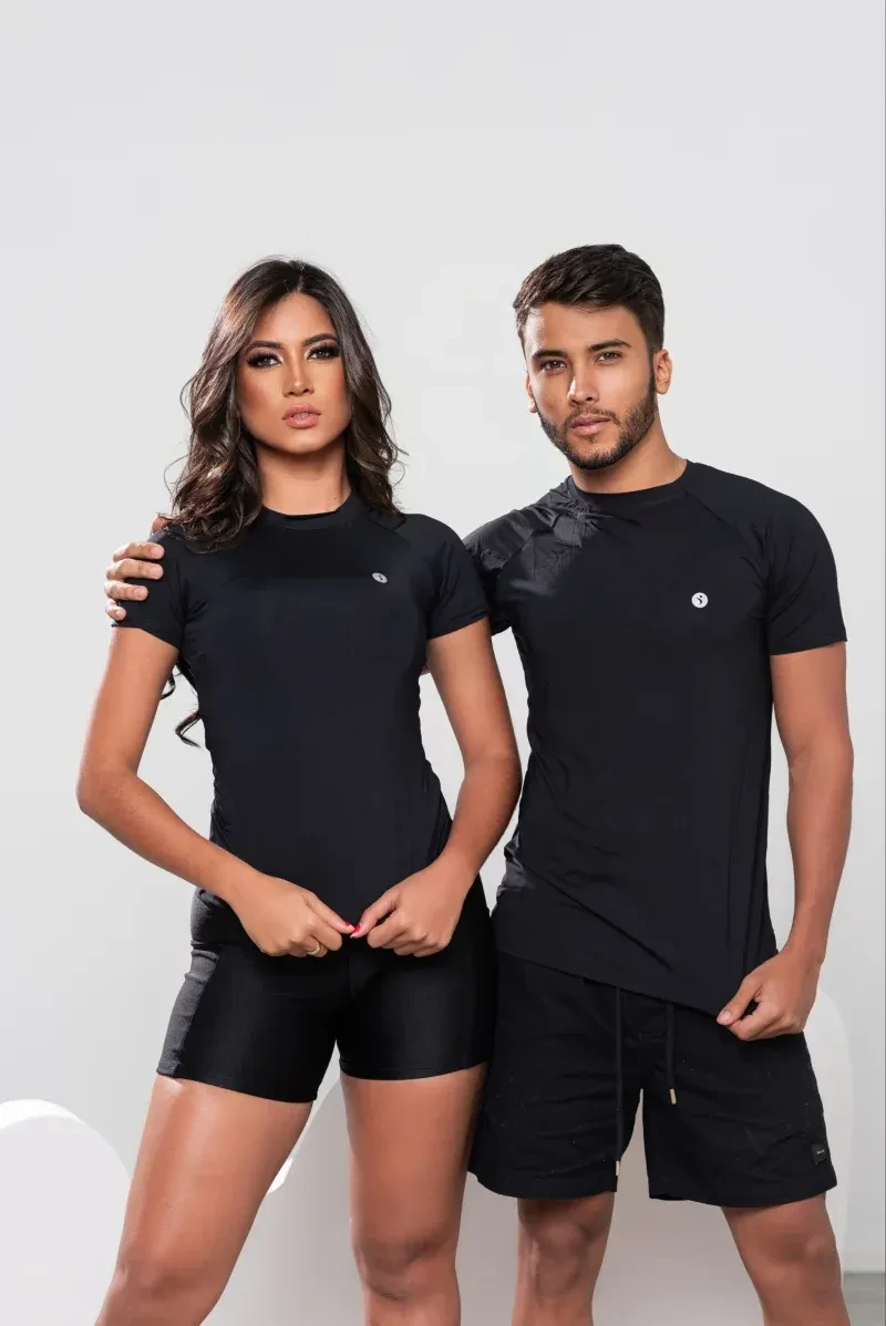 Blusa manga curta proteção UV - 1