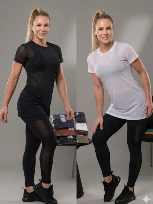 Blusa de tule long line