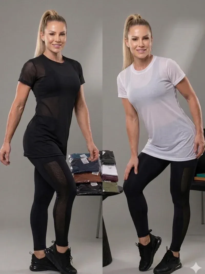 Blusa de tule long line - 1