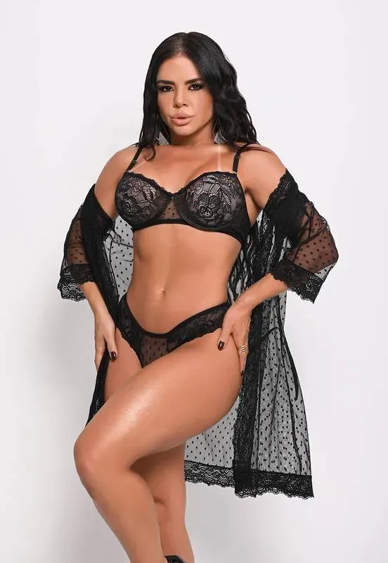 Conjunto Robe Lyna Preto