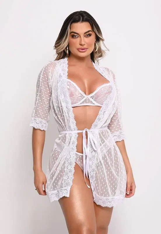 Conjunto Robe Lyna Branco - 1