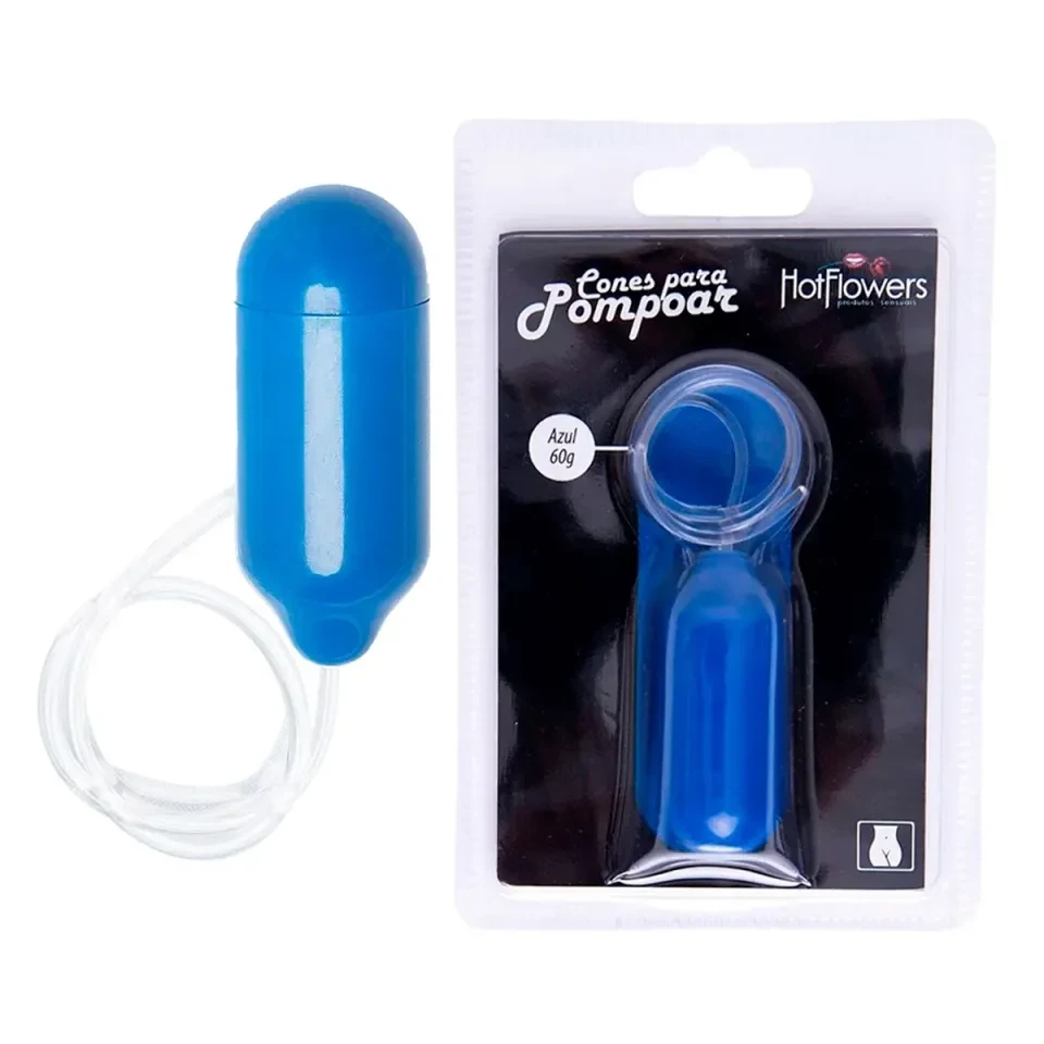 Cone para Pompoar Azul 60g Hotflowers - 1