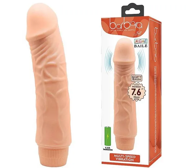 Prótese Com Vibro Realística 19,5x4,0cm