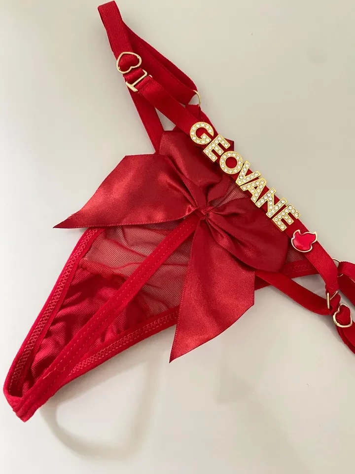 Conjunto laço Basic P/M personalizável vermelho  - 2