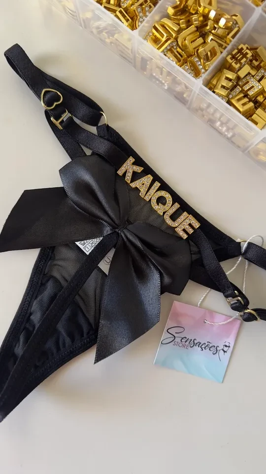 Conjunto Basic P/M personalizável Laço preto - 2