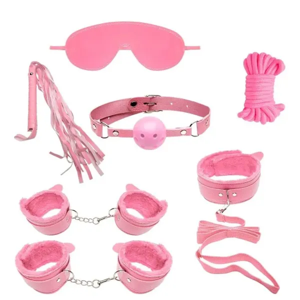 Kit sado 7 peças - rosa