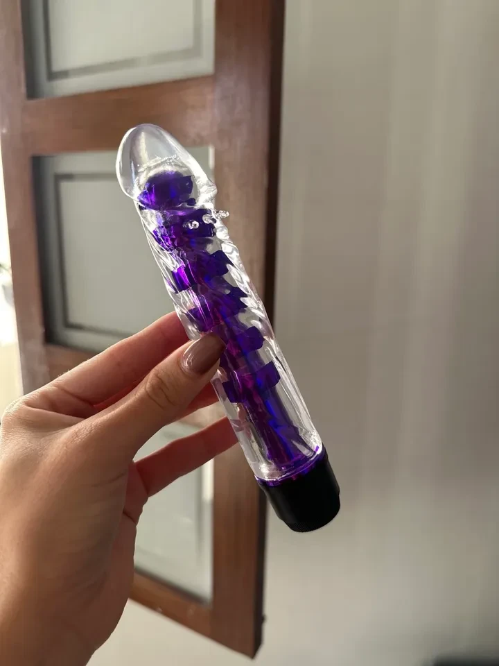 Vibro em jelly 2 em 1 - formato de glande  - 2