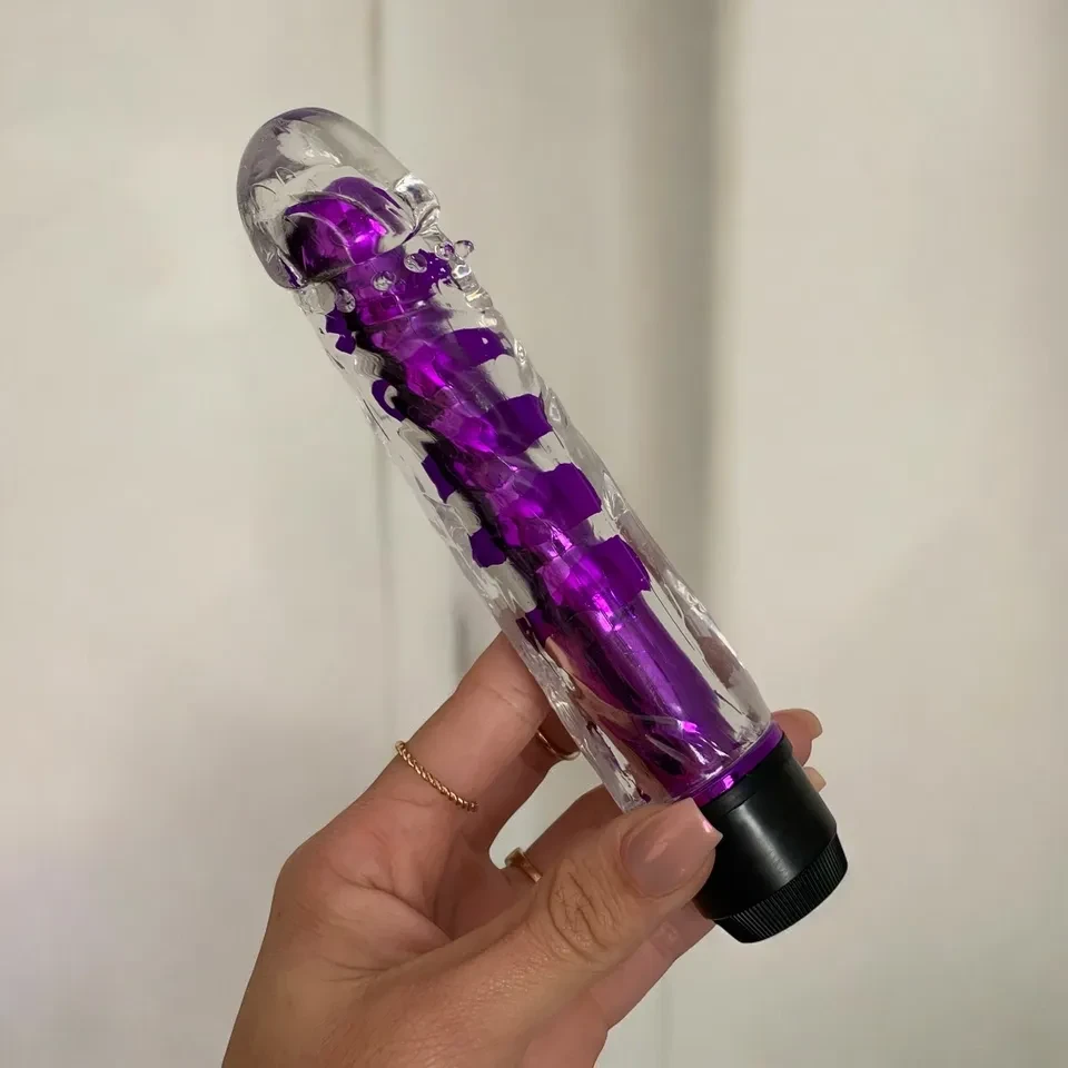 Vibro em jelly 2 em 1 - formato de glande  - 1