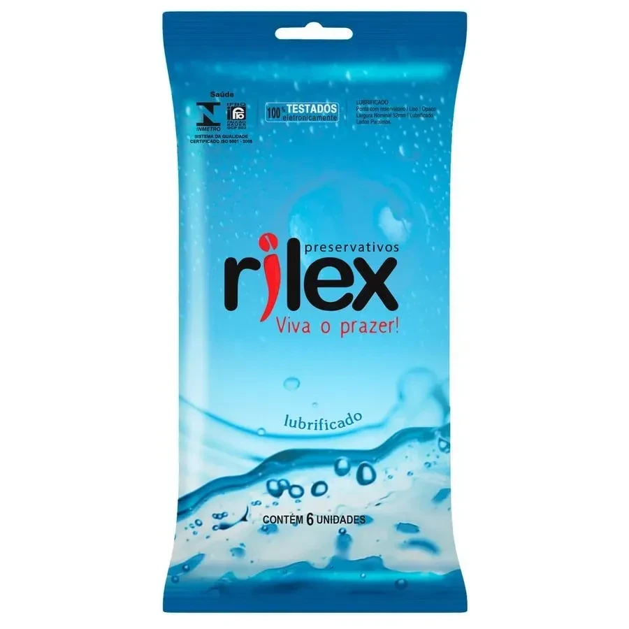 PRESERVATIVOS LUBRIFICADOS COM 6 UNIDADES rilex - 1