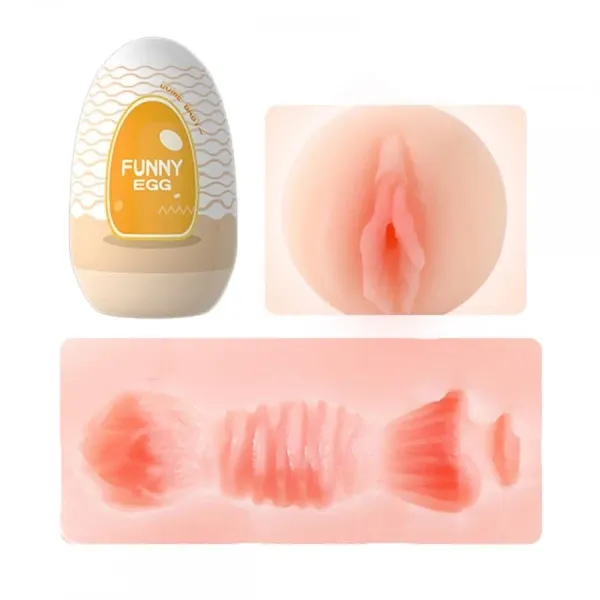 Egg mastubador formato vagina - laranja