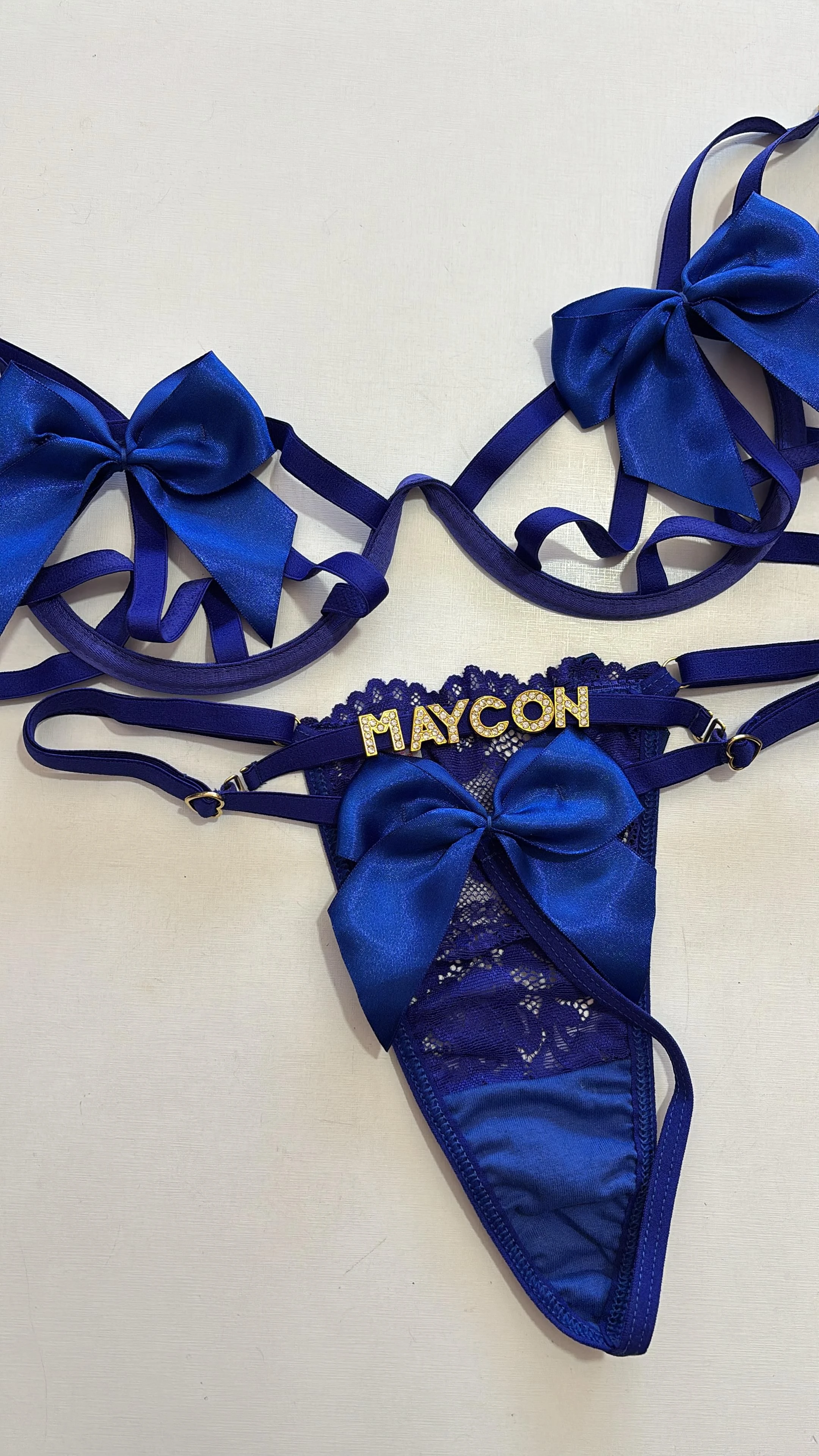 Conjunto laço P ao GG premium azul  - 2