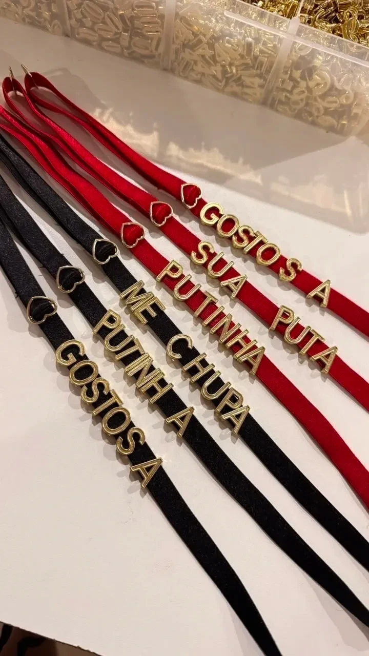 Gargantilha/chocker com 6 pingentes  - 1