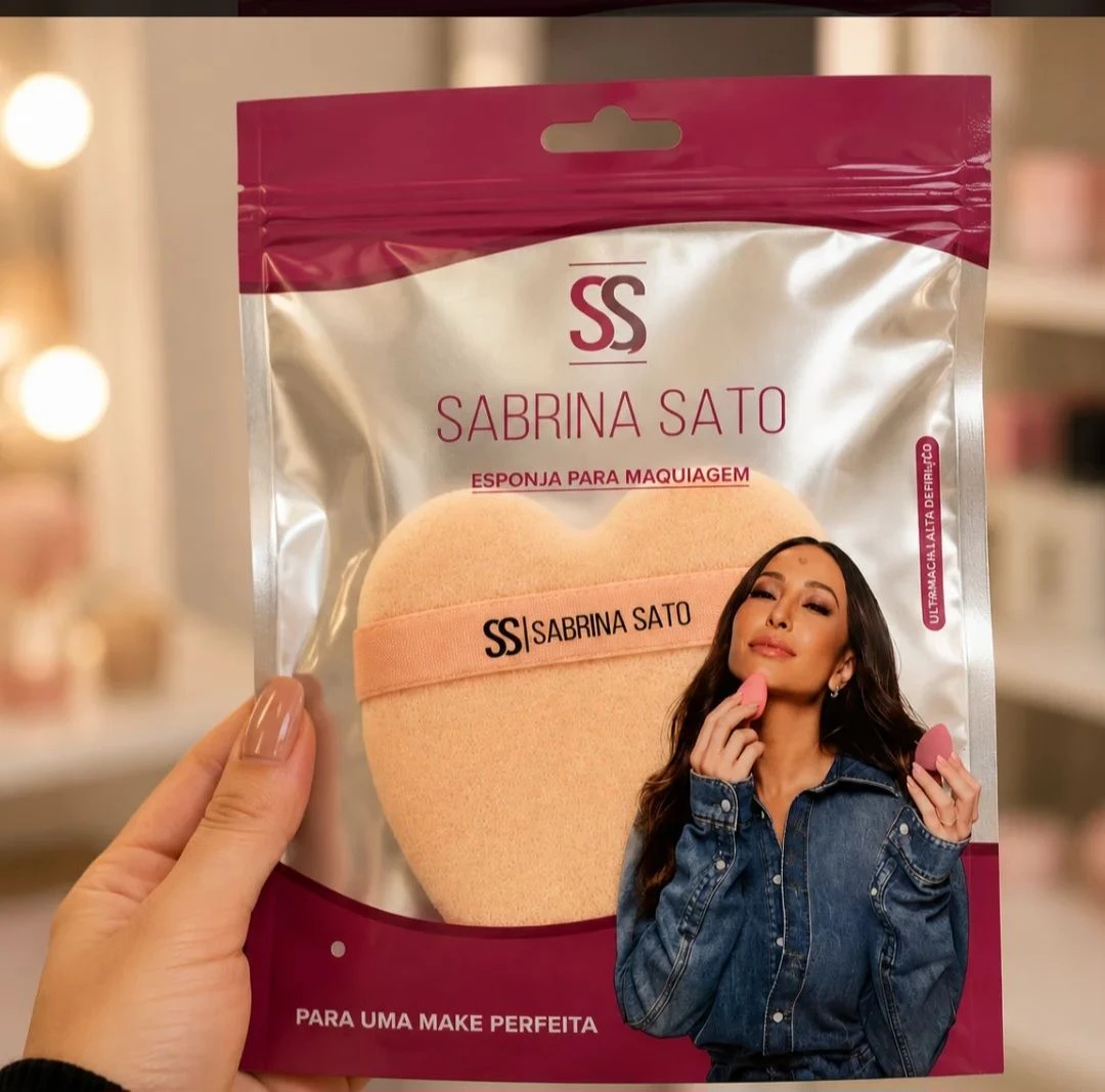 Esponja de Maquiagem Formato Coração - Sabrina Sato 🤎 - 3
