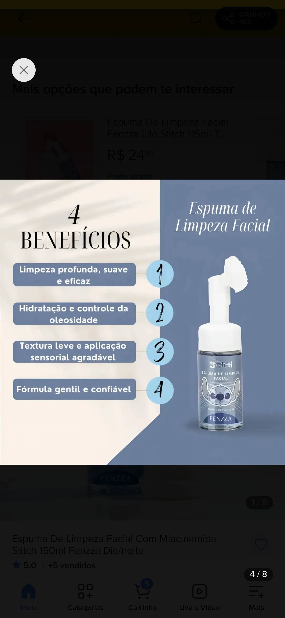 💙 Limpeza com Magia Disney e Cuidado Skincare: Espuma Stitch Fenzza com Niacinamida! ✨🥥 - 5